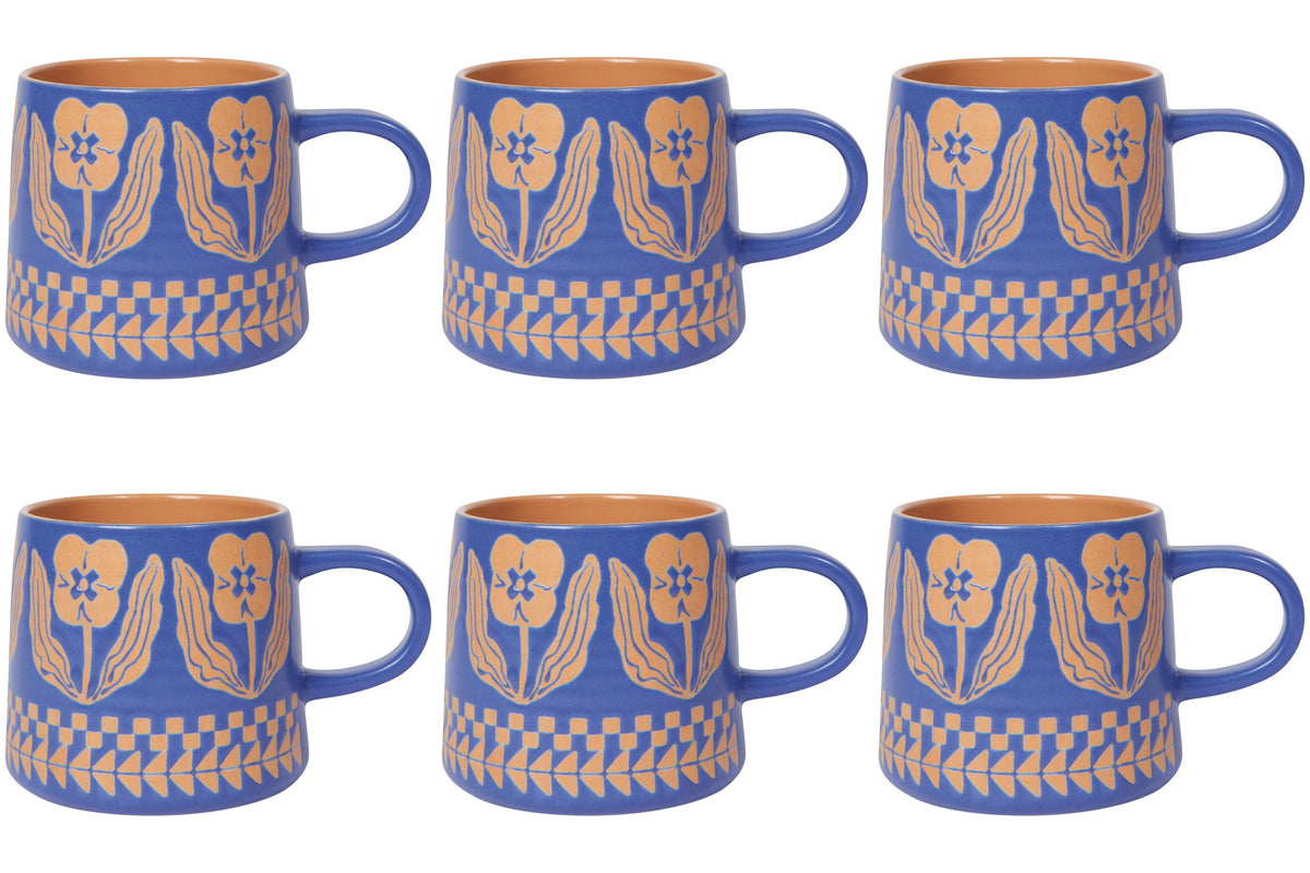 Set of 6 Mug Imprint Teppi