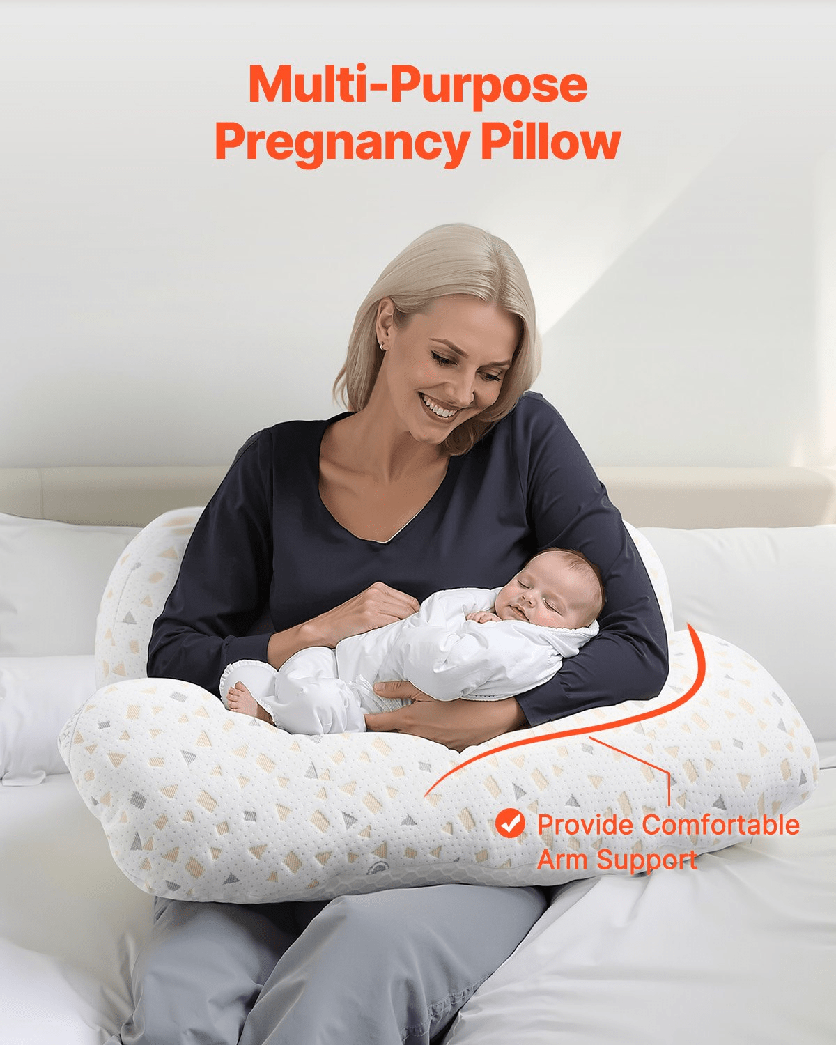 Adjustable Pregnancy Pillow - H-Shape Full Body Support for Better Sleep - Osadia Concept Store