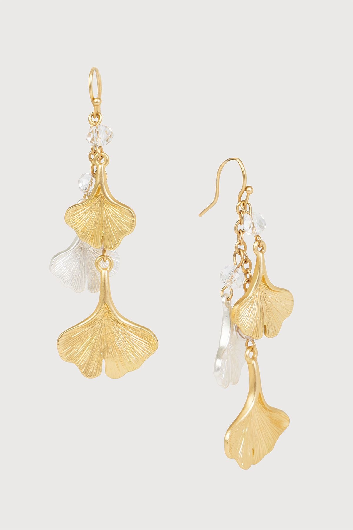 Ginkgo Leaf Drop Earrings