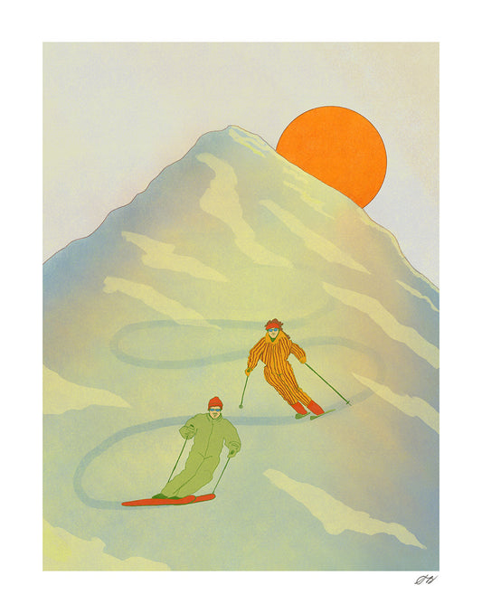 Ski Print by Stephanie Browne