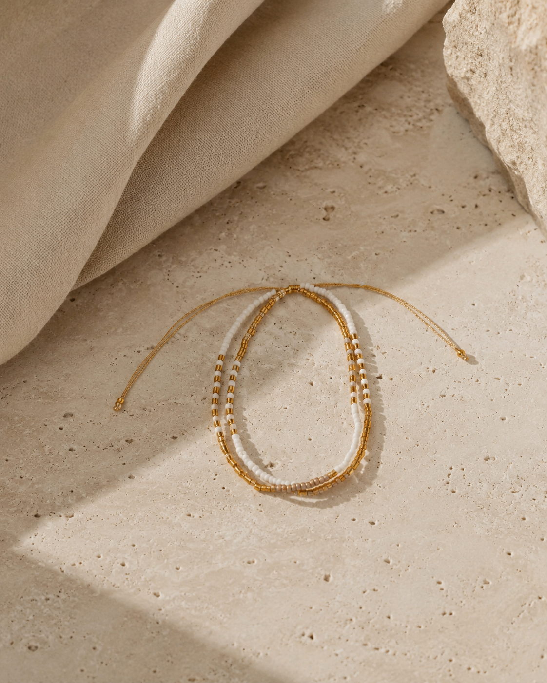 Golden Beaded Bracelet