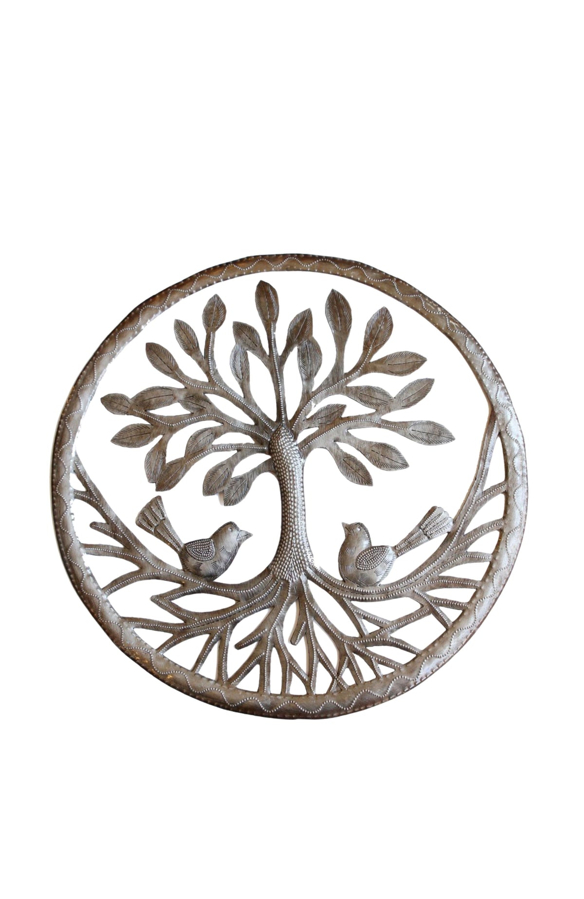 Haitian Tree of Life Metal Art - Round