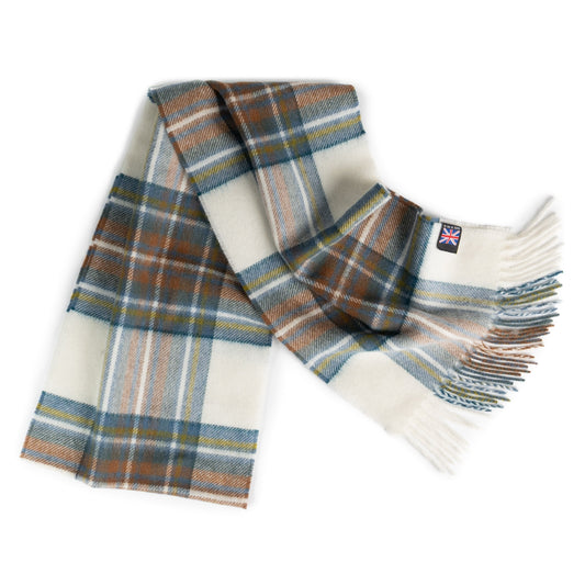 Prince of Scots Merino Lambswool Tartan Scarf (Muted Blue Dress Stewart) - Osadia Concept Store