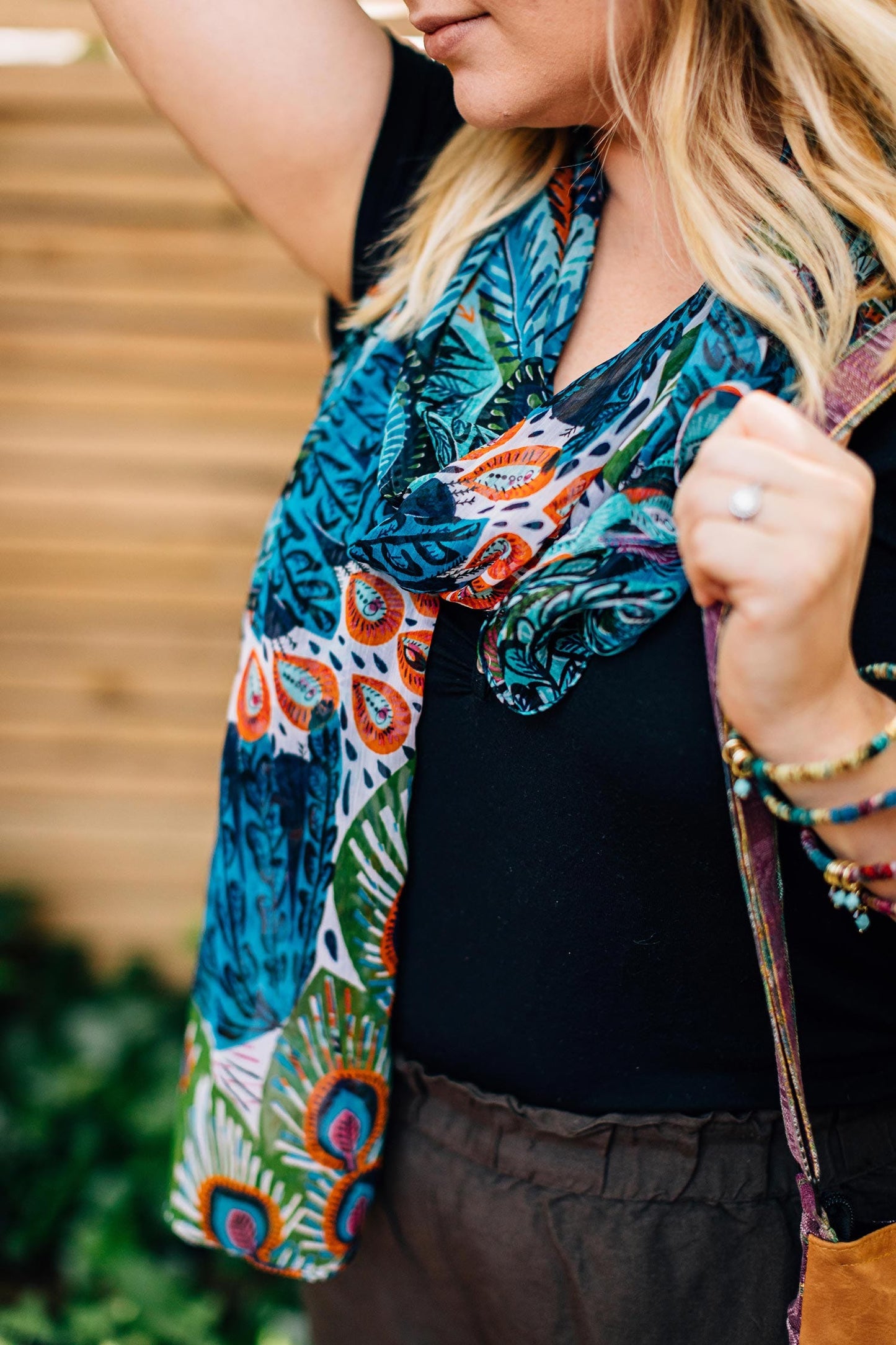 Peacock Pattern Scarf