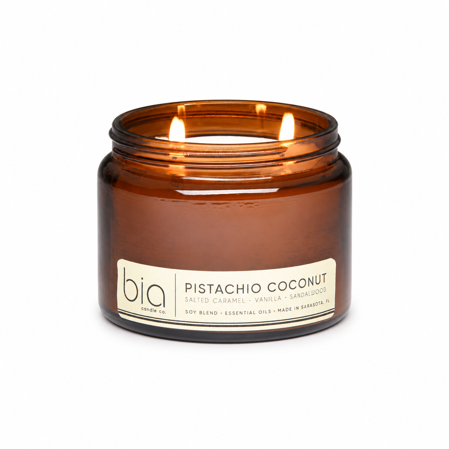 Pistachio Coconut Soy Blend Candle — Vanilla, Salted Caramel & Coconut