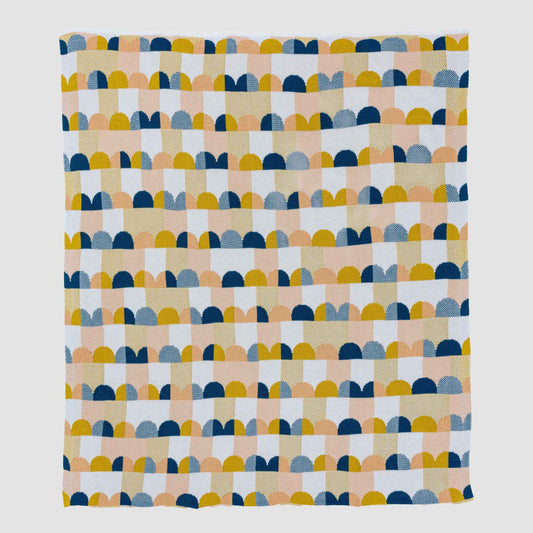 Poly Palm Springs - Indoor | Outdoor Sustainable Knit Mid-Century Modern, Modern Throw Blanket