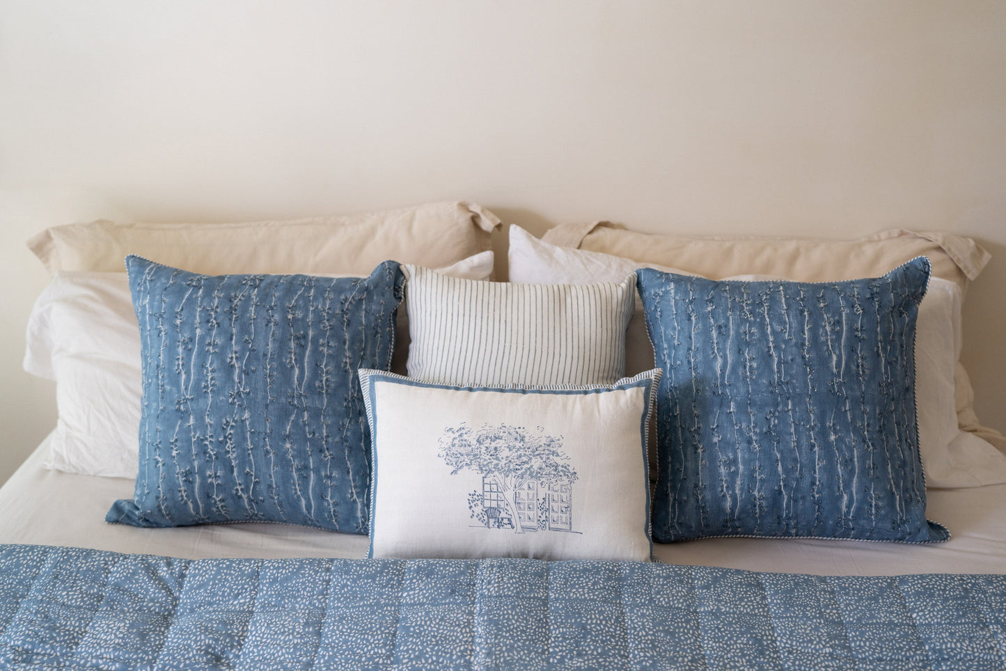 Memory Garden - Block Printed Cushion Cover
