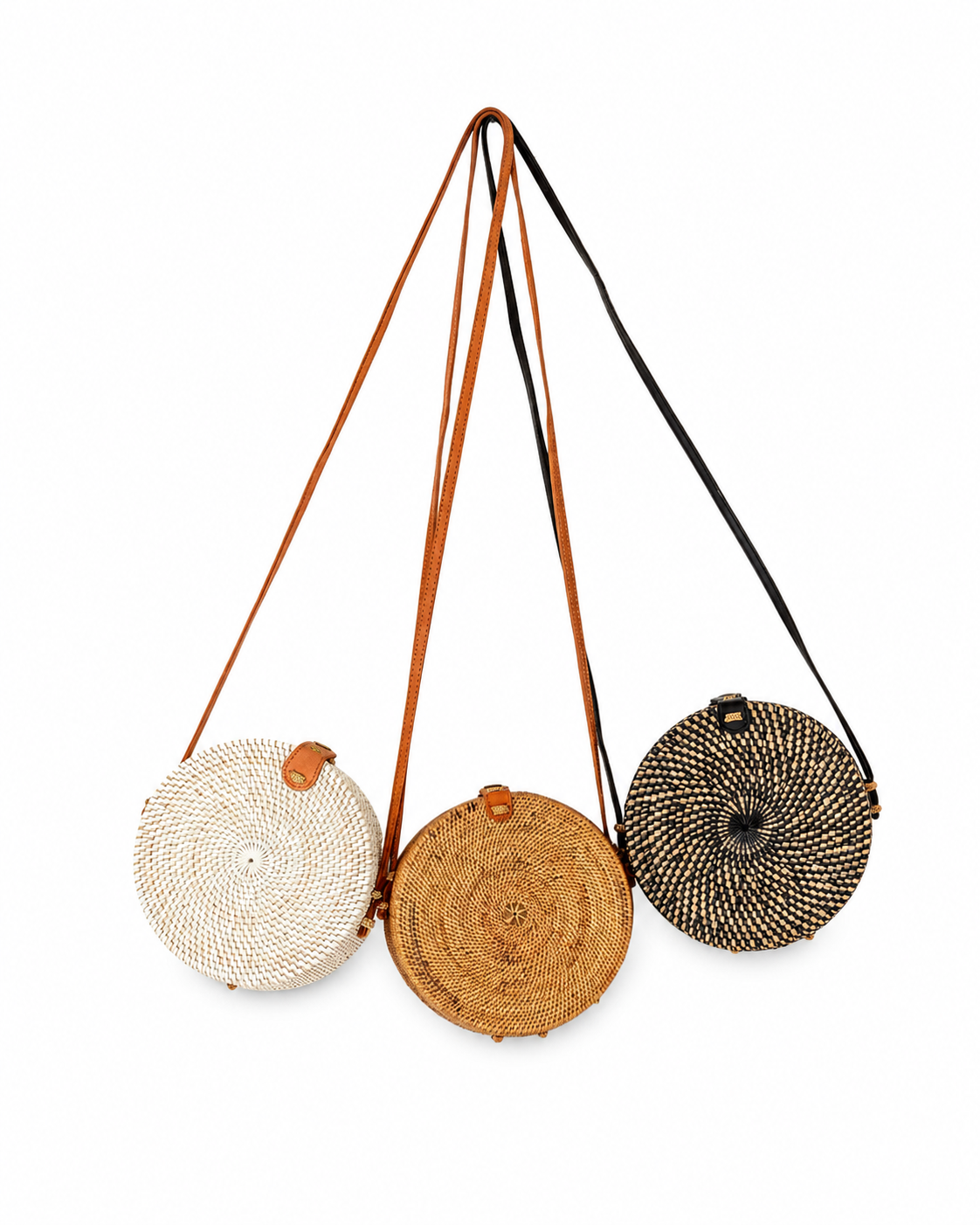 Round Rattan Purse