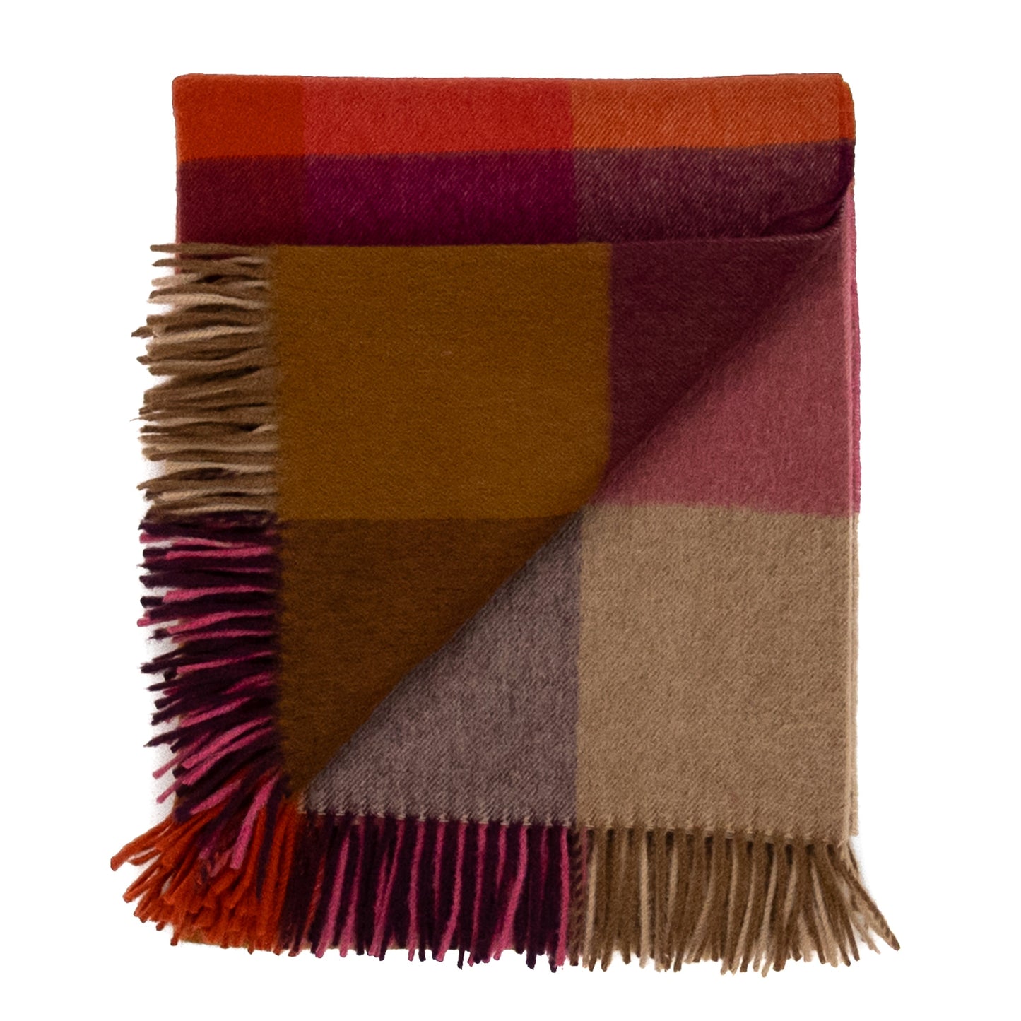 Southampton Home Merino Wool Throw – Block Bold | UK Made