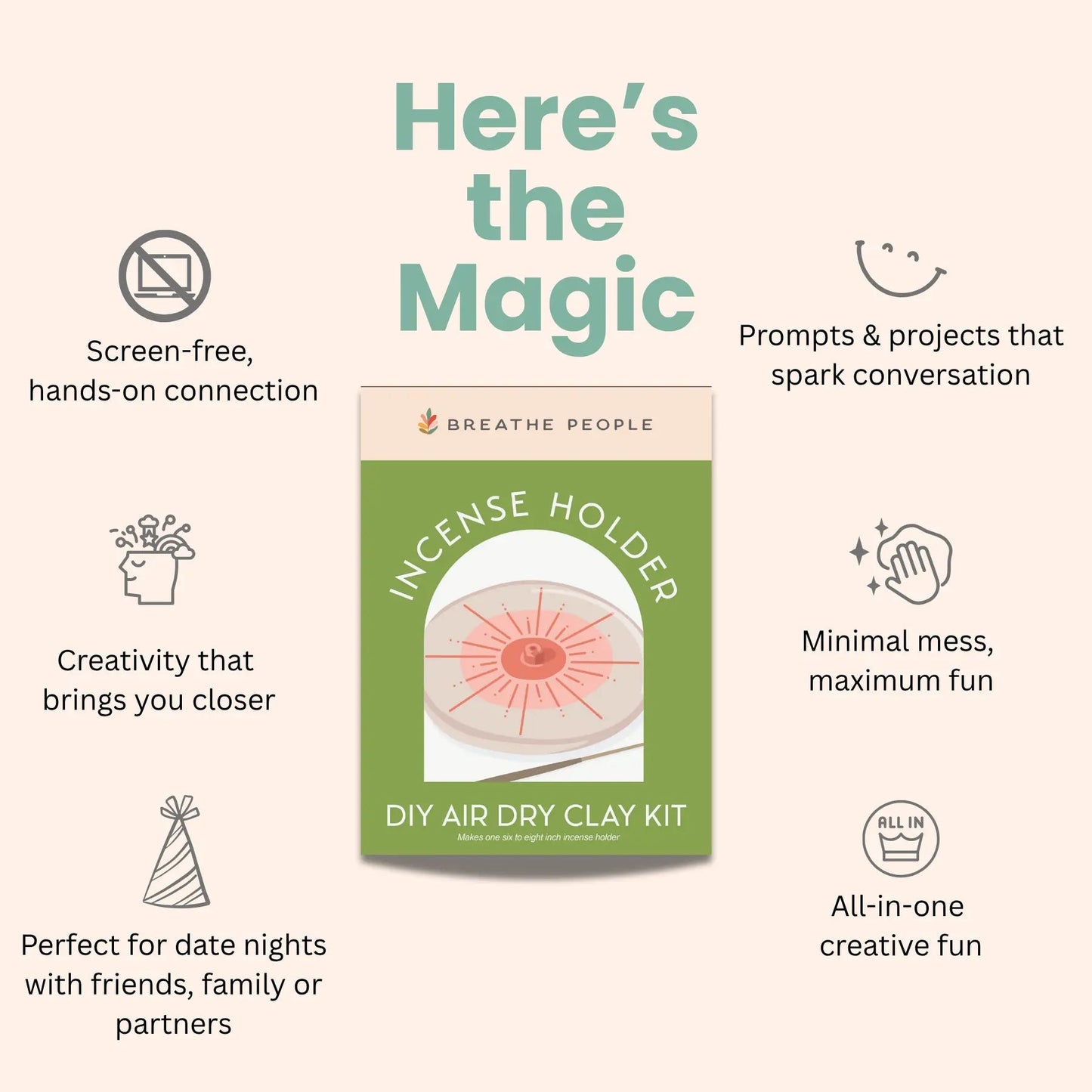 DIY Air Dry Clay Kit- Make Your Own Incense Holder