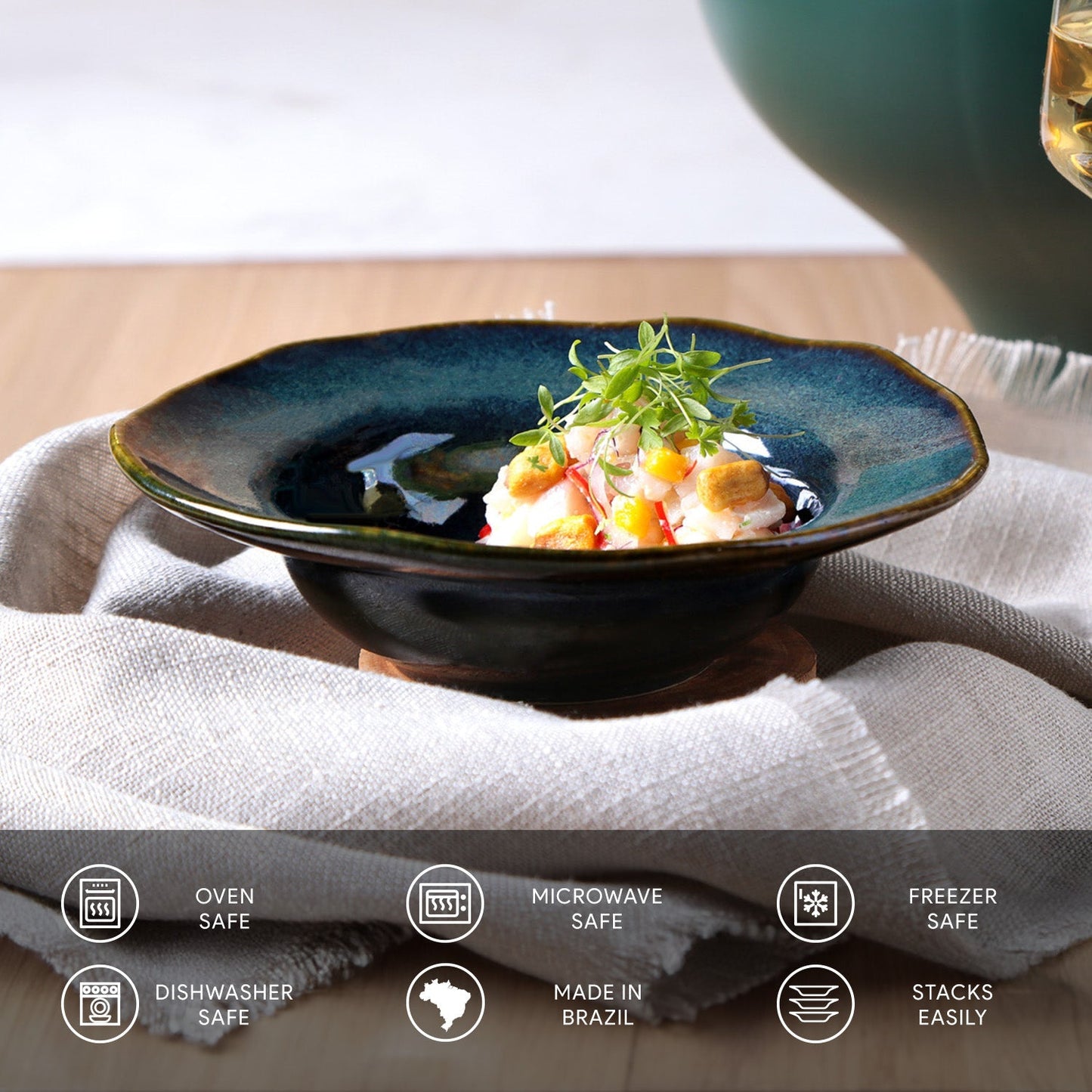 Dessert/Deep Rim Plate Set of 4