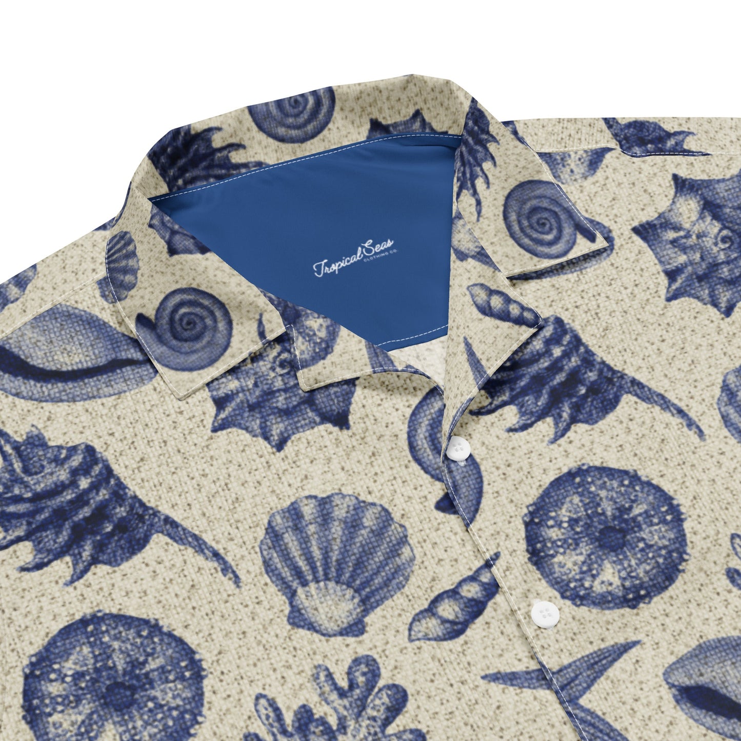 Men’s Vintage Beach Shell Hawaiian Shirt – Lightweight & Sustainable