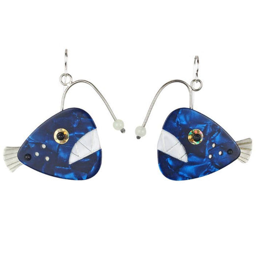 Angler Fish Earrings by Chickenscratch