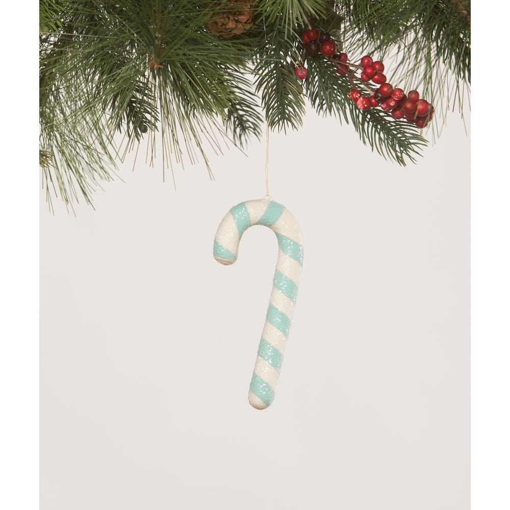 Aqua Candy Cane Ornament by Bethany Lowe Designs