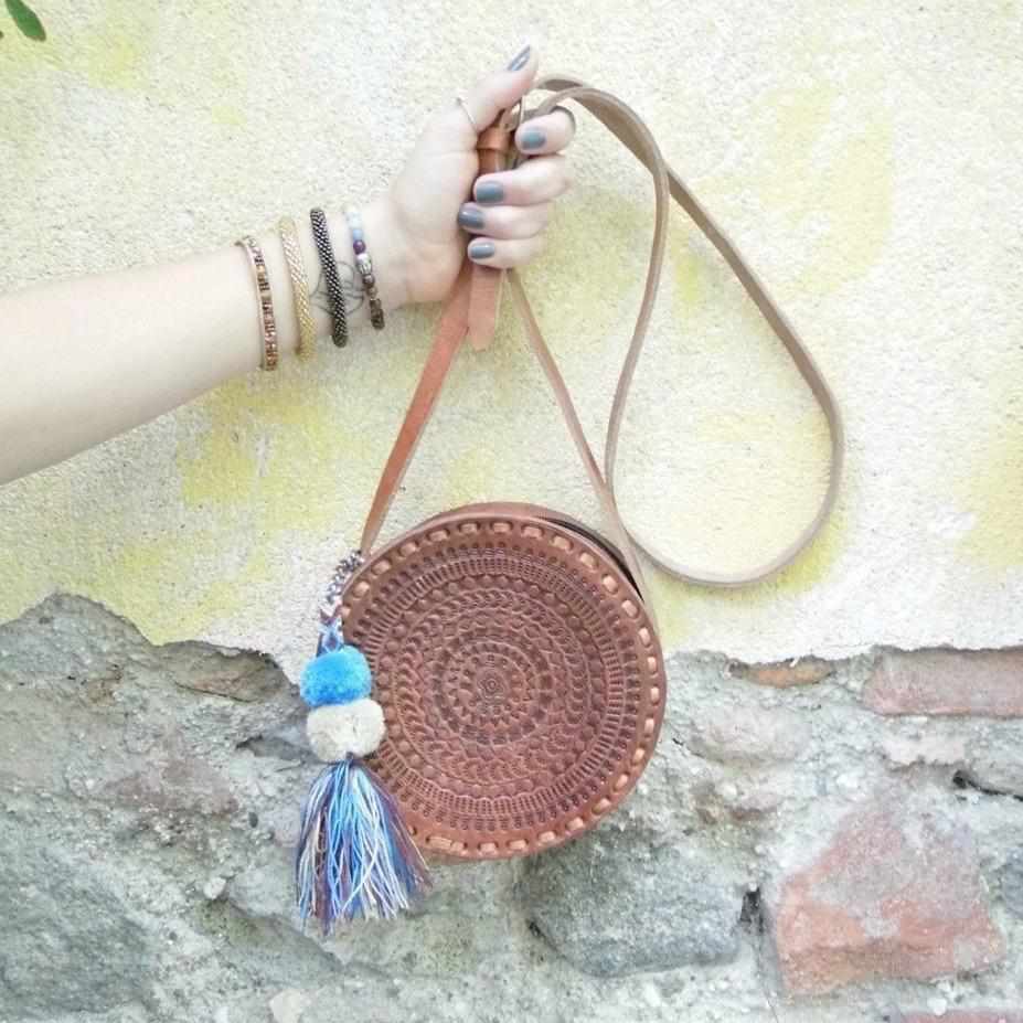Aria Round Canteen Leather Purse - Mexico