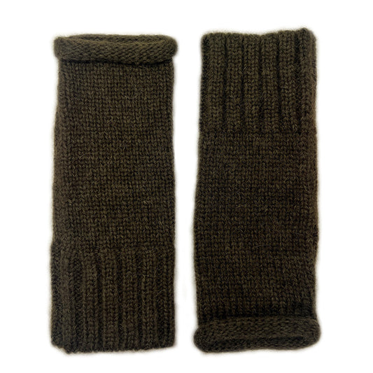 Army Green Essential Knit Alpaca Gloves
