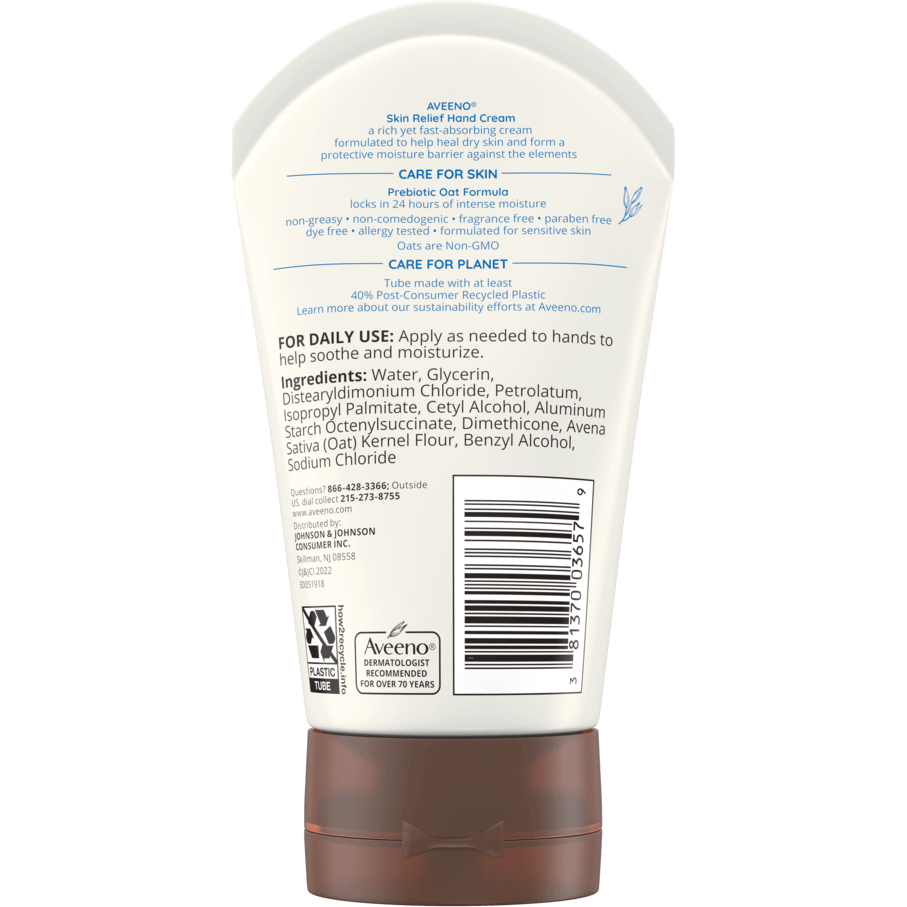 Aveeno Active Naturals Skin Relief Hand Cream, 3.5 Oz