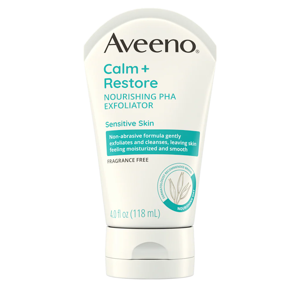 Aveeno Calm + Restore Nourishing PHA Facial Exfoliator 4 Oz.