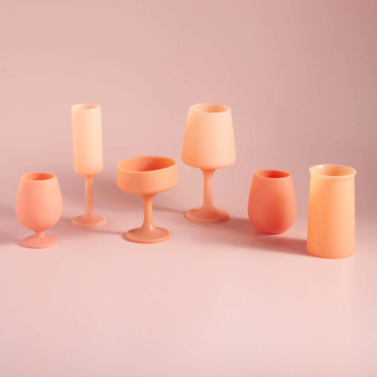 Terra + Peach | Stemm | Silicone Unbreakable Wine Glasses