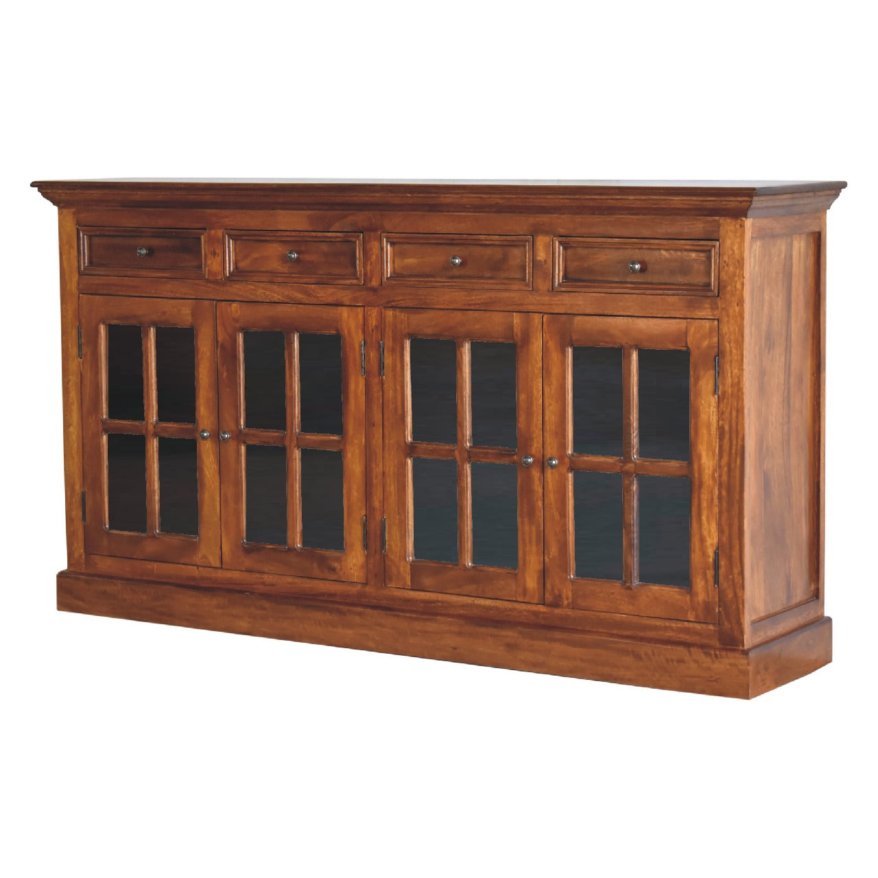 Solid Wood Large Glazed Sideboard
