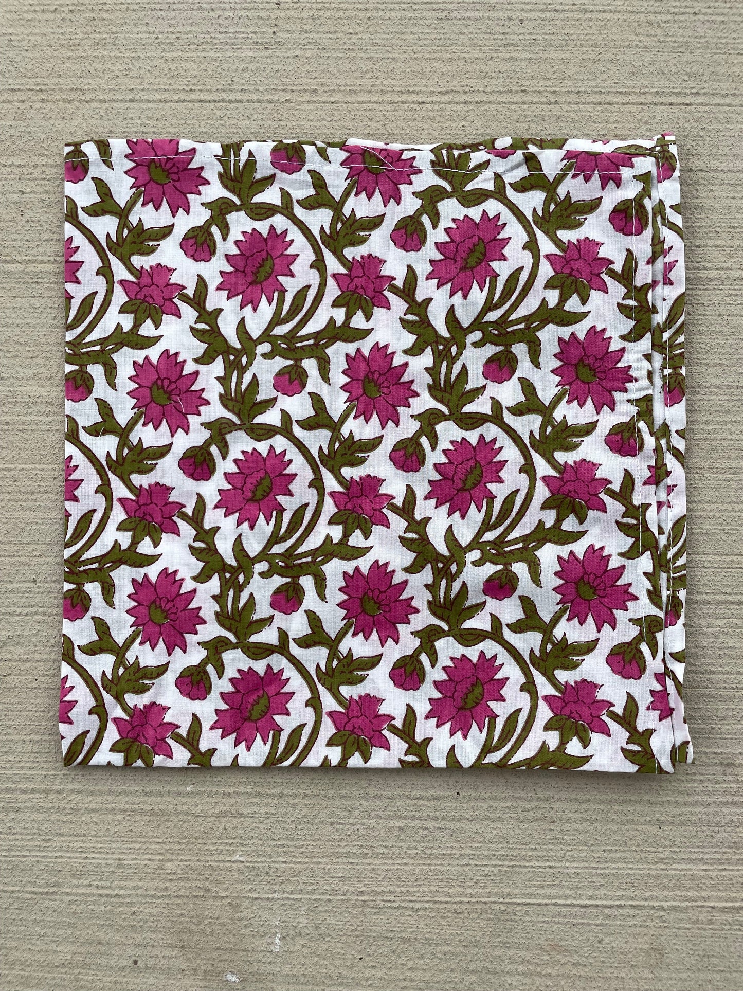 Bandana Scarf - Darlington Floral Raspberry Square
