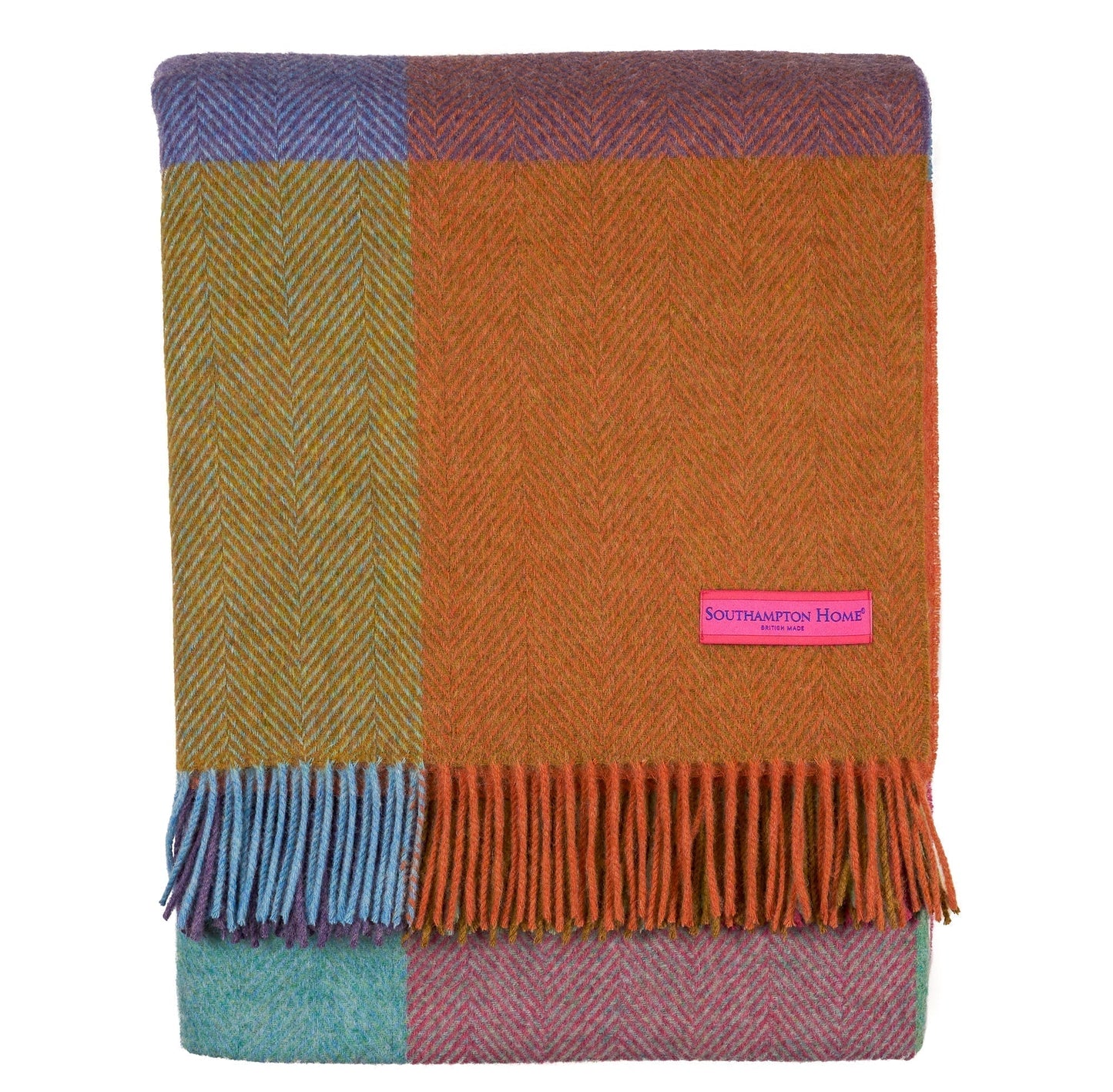 Southampton Home Merino Wool Throw – Block Kaleidoscope | UK Made - Osadia Concept Store