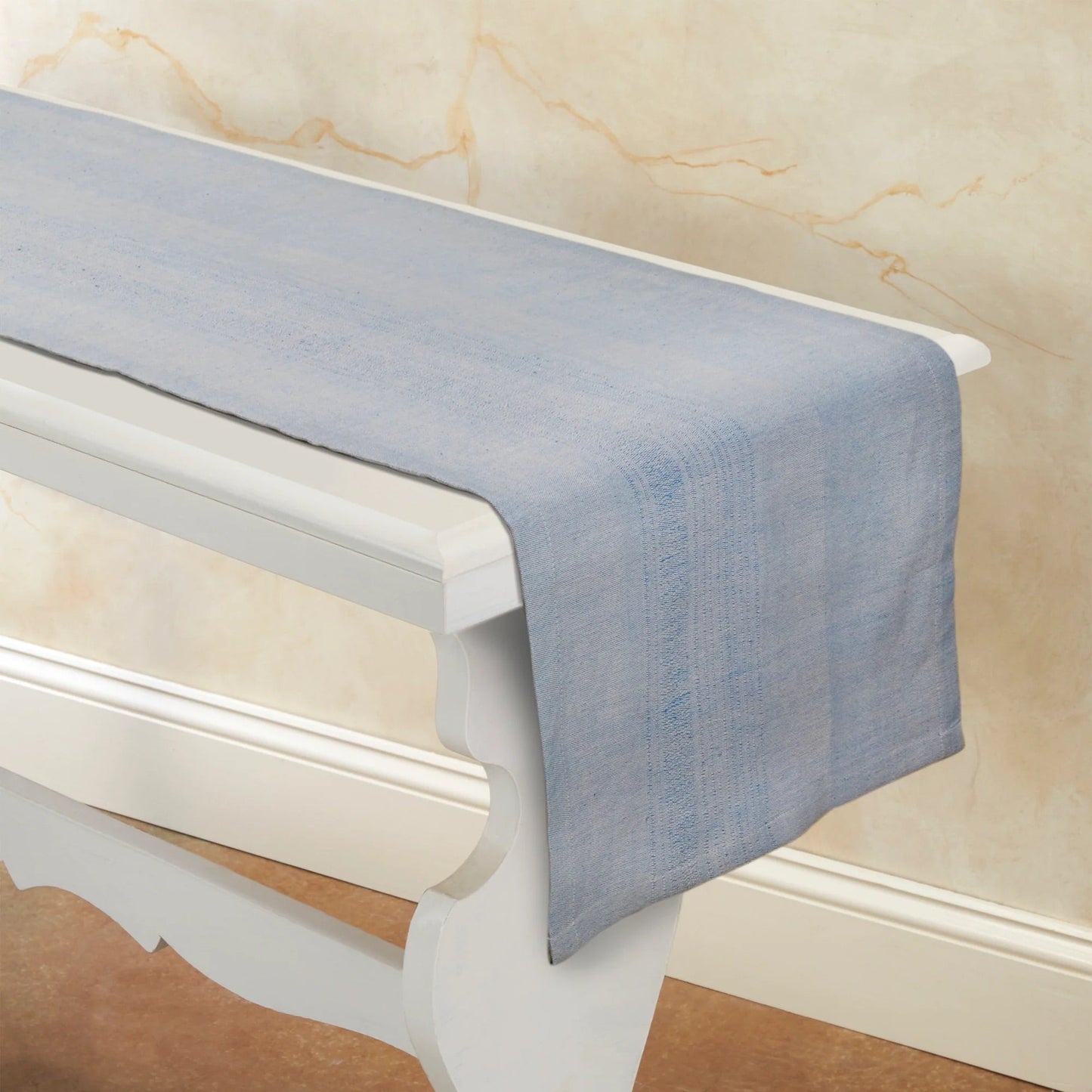 ECOLOOM Handwoven Cotton Table Runner. 100% Cotton – Artisan Made – Fair Trade