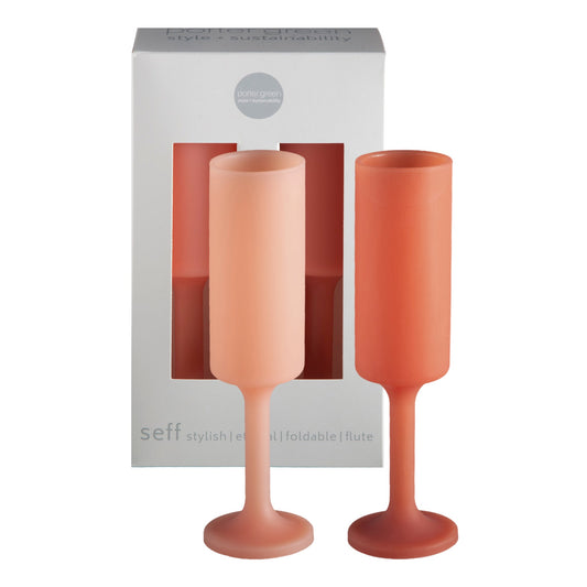 Terra + Peach | Seff | Unbreakable Champagne Flutes