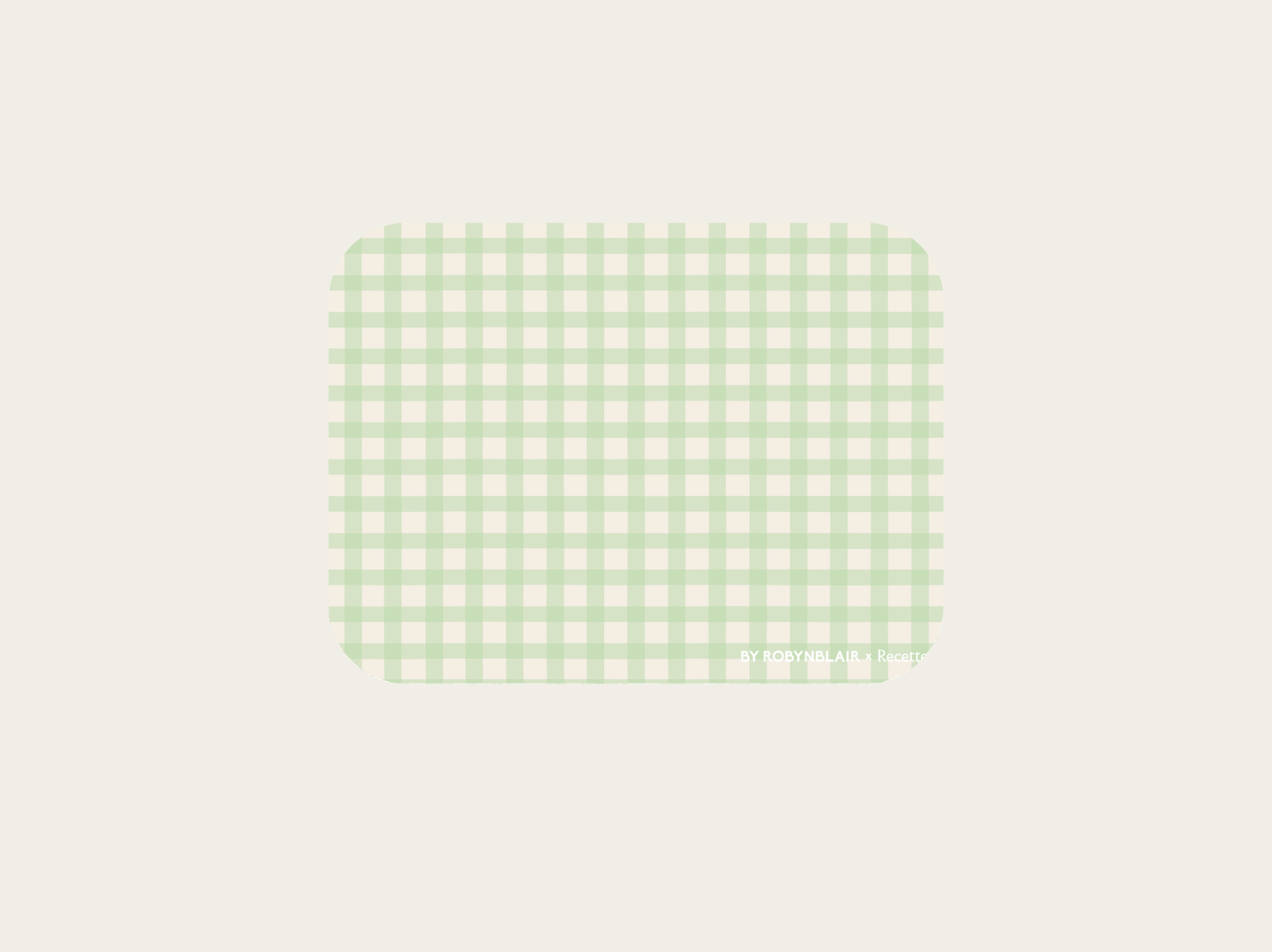 2 Placemats | Green Gingham |  by robynblair x Recette