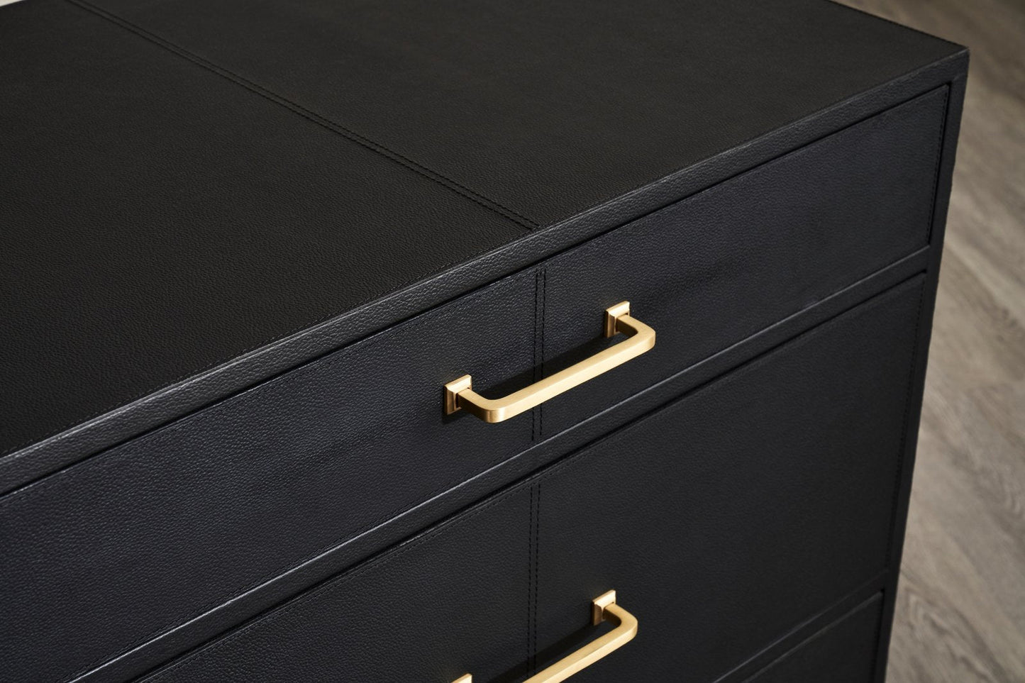 Berkeley Six Drawer Leather Dresser