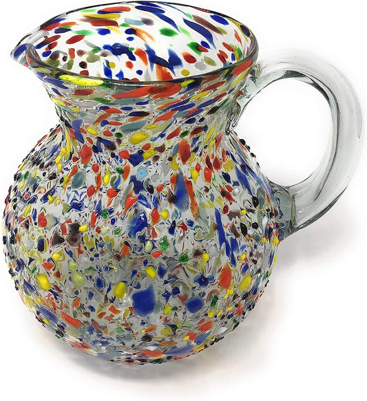 Confetti Rock Design Glass Pitcher