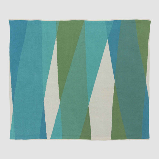 Poly Refractions - Indoor | Outdoor Sustainable Knit Modern Throw Blanket