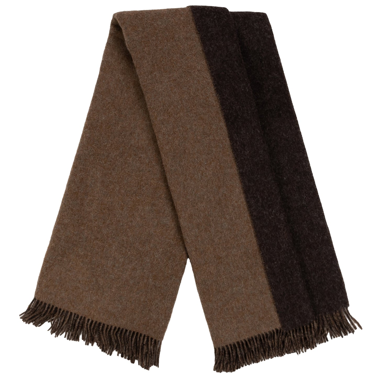 Highland Tweeds Reversible Double Cloth Throw (Mocha/Brown)