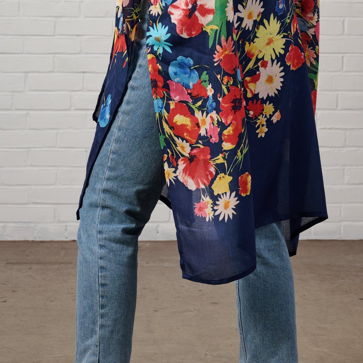 Raseela Blue Floral Modal Topper