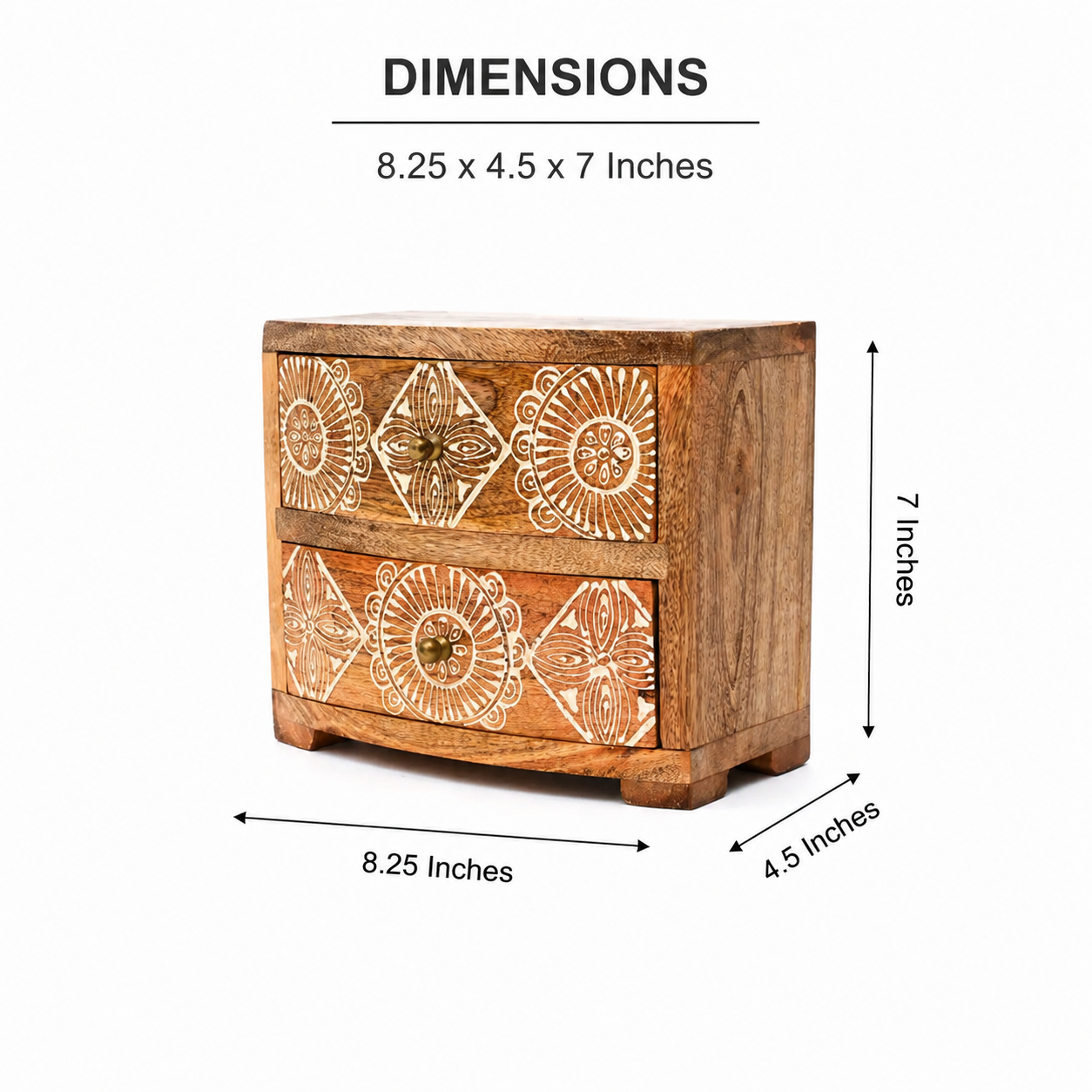 Two-Drawer Chest |  Mango Wood | Storage & Decor