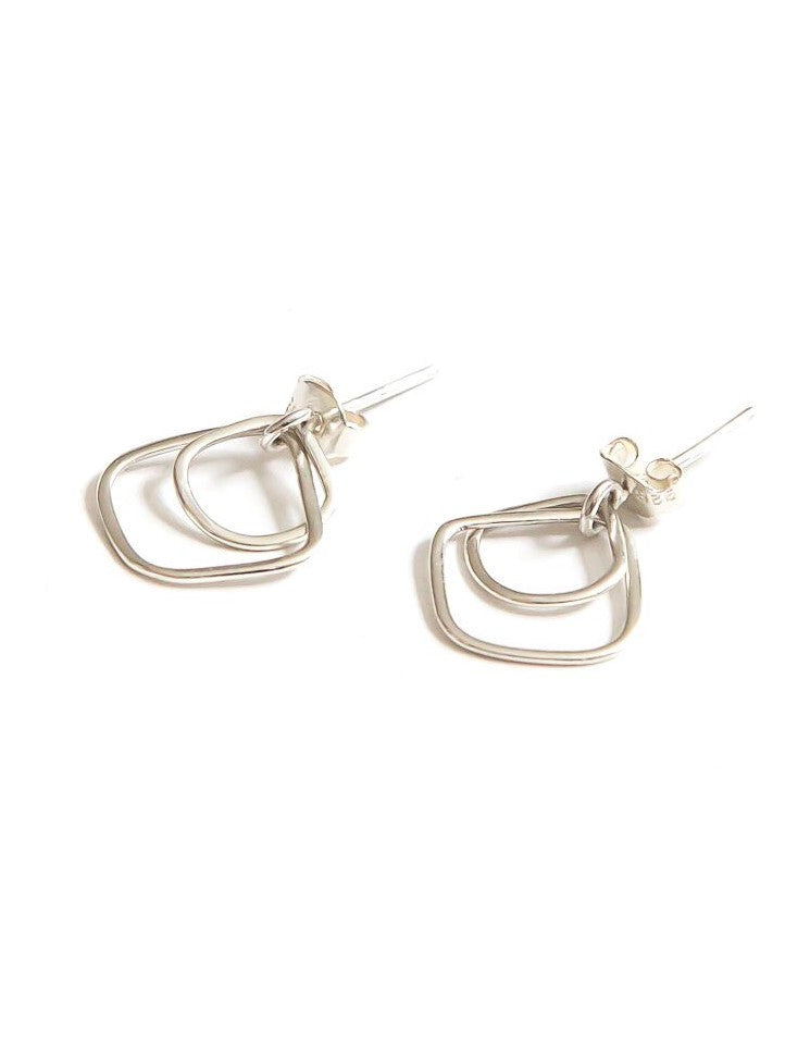Hail Storm Sterling Stud Earrings
