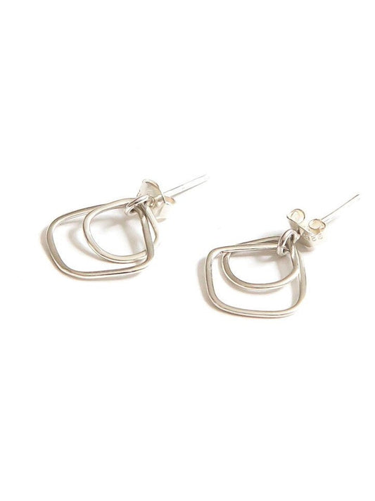 Hail Storm Sterling Stud Earrings