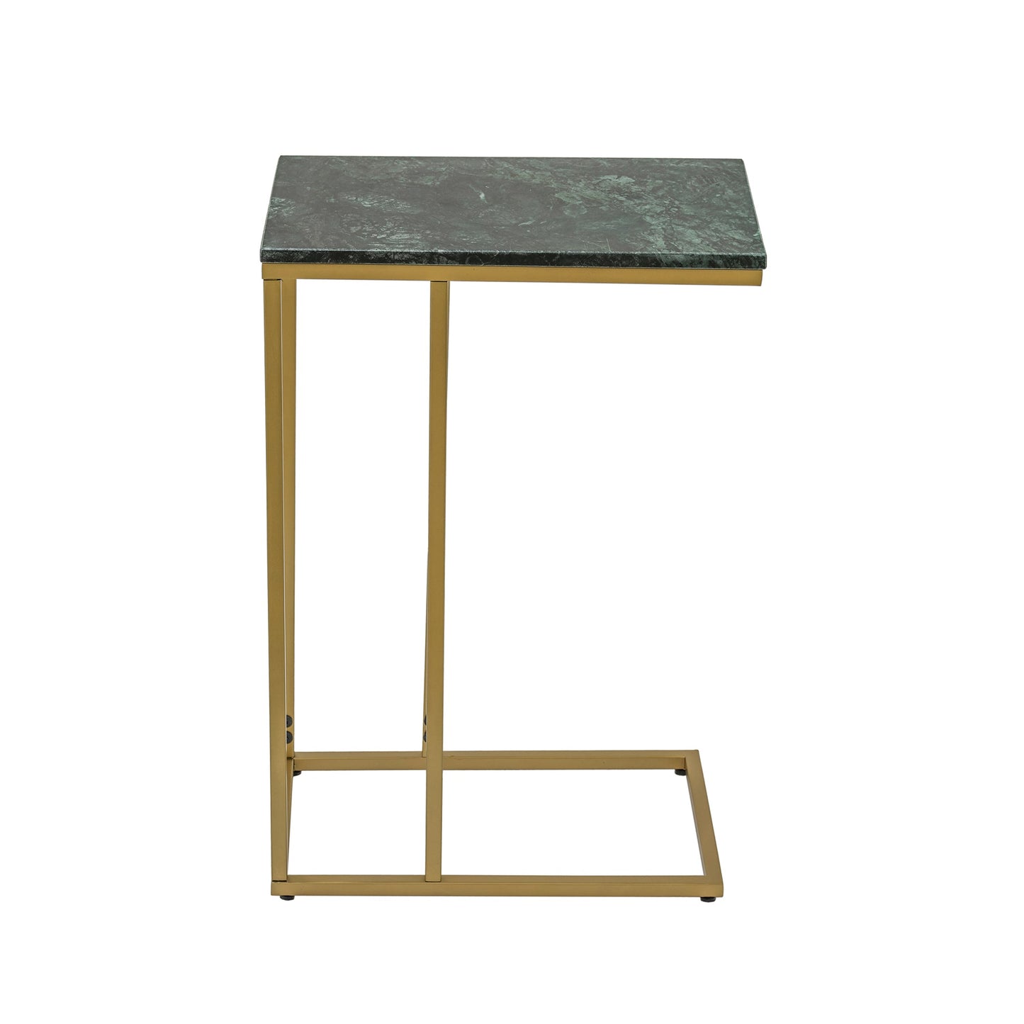 C-Shape Side Table with Marble Top