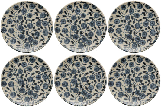 Set of 6 Calendula Element Appetizer Plate