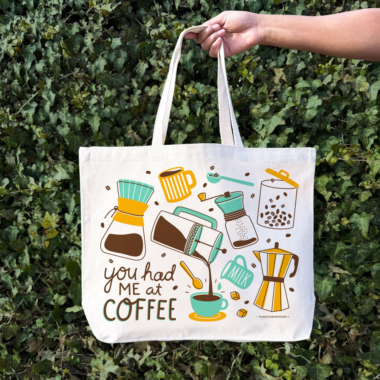 Coffee Candle & Tote Gift Set