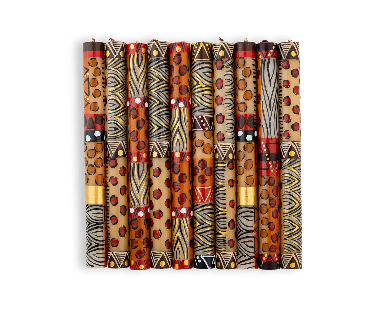 Animal Print Painted Candles
