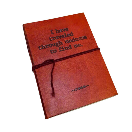 Madness Quote Leather Journal