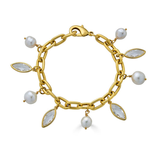 Marquise & Pearl Bracelet