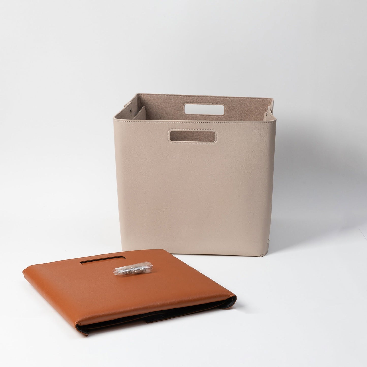 Set of Felt-lined Storage Basket for Cube Organizer