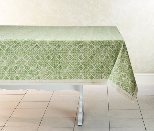 Hand Block Printed Tablecloth. Cotton - Fair Trade - Artisan Made