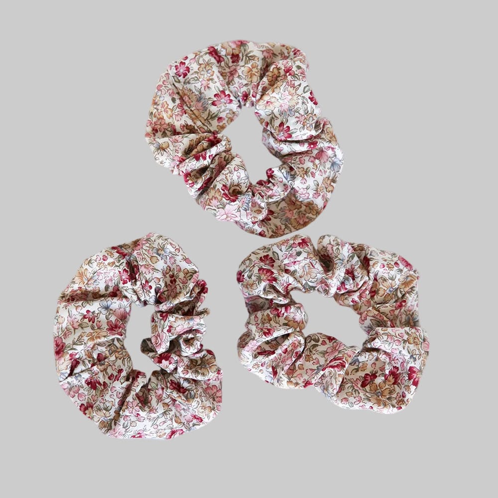 Red Blossom Scrunchie