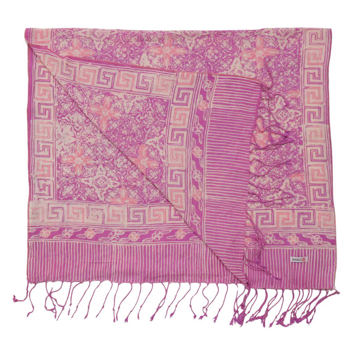 Handmade Batik Scarf - soft Cotton - Lavender Love