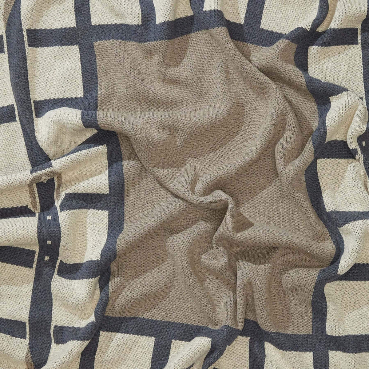 Equestrian Lattice - Cotton Sustainable Knit Throw Blanket