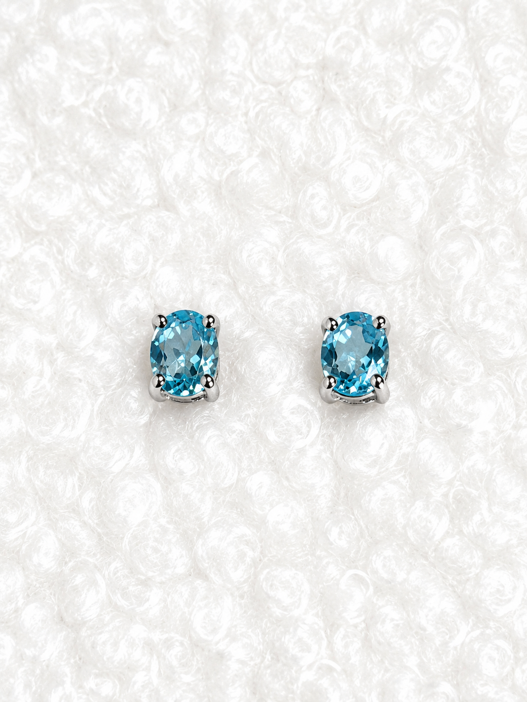 Oval Birthstone Stud Earrings