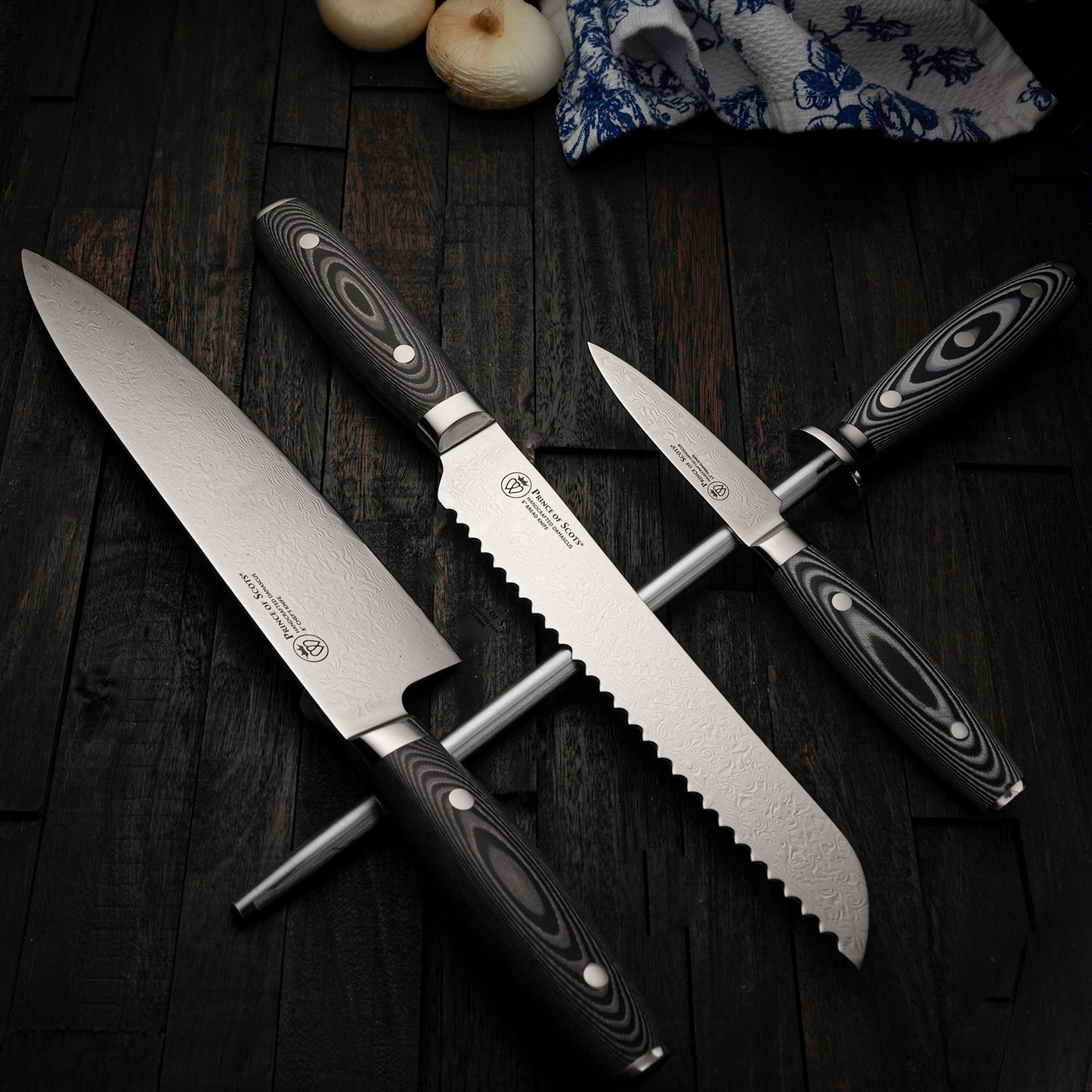 Damascus Knife 4 Piece Gift Set